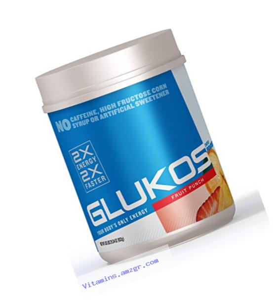 Glukos, Glucose Energy Powder, Fruit Punch 2 Gal Bulk Canister, 1.83 lbs
