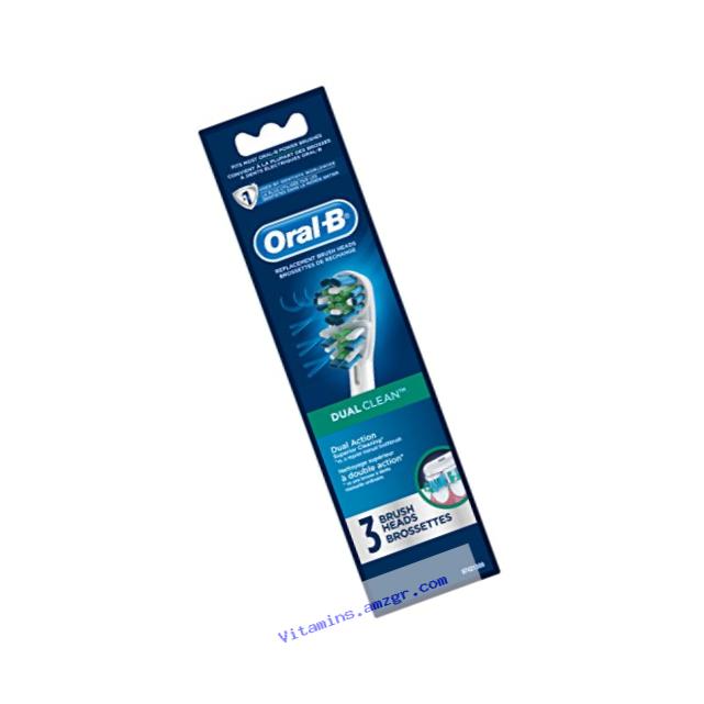 Oral-B Dual Clean Electric Toothbrush Replacement Brush Heads Refill, 3 Count