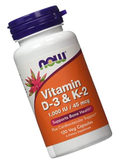 NOW Vitamin D-3 & K-2,120 Veg Capsules