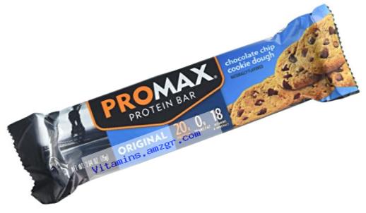 Promax Protein Bar, Chocolate Chip Cookie Dough, 12-Pack