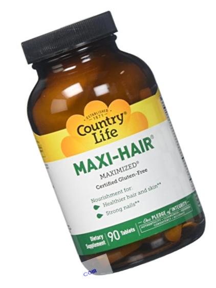 Country Life Maxi Hair, 90-Tablet
