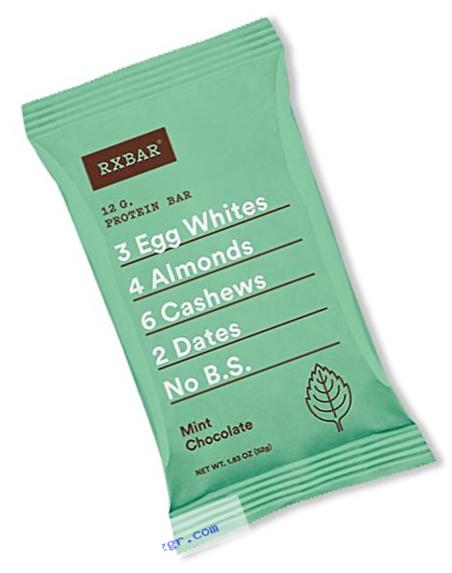 RXBAR Whole Food Protein Bar, Mint Chocolate, 1.83 Ounce (Pack of 12)