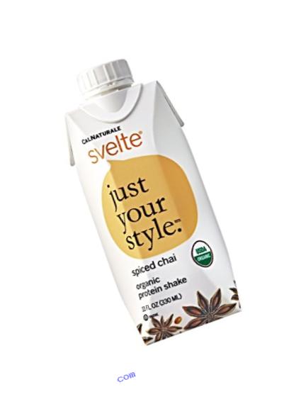 CalNaturale Svelte Organic Protein Shake, Spiced Chai, 11 Ounce (Pack of 8)