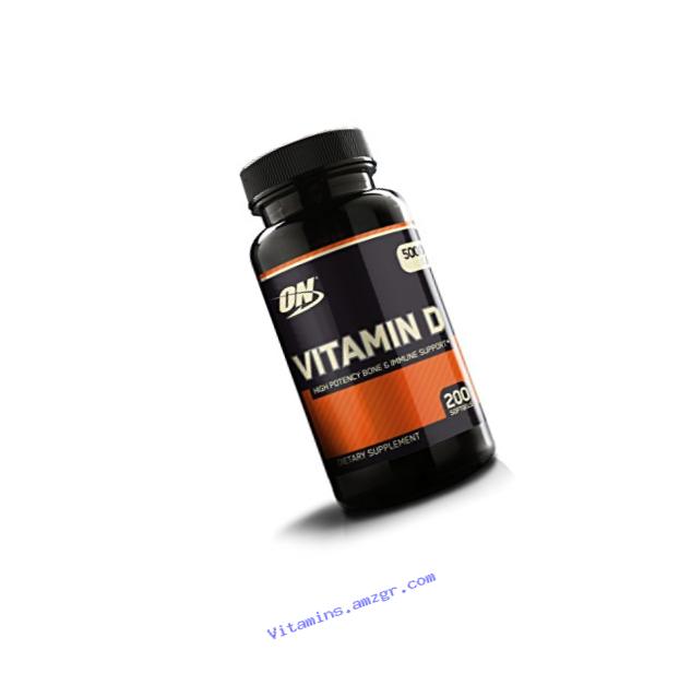 Optimum Nutrition Vitamin D Soft Gels, 5000 Iu, 200 Count