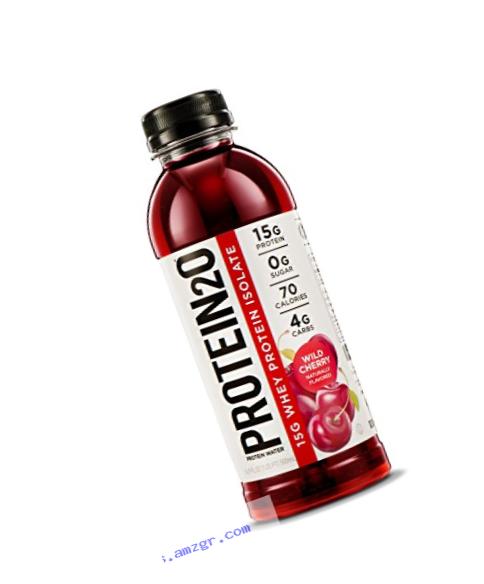 Protein2o Low-Calorie Protein Infused Water, 15g Whey Protein Isolate, Wild Cherry (16.9?Ounce,?Pack of 12)