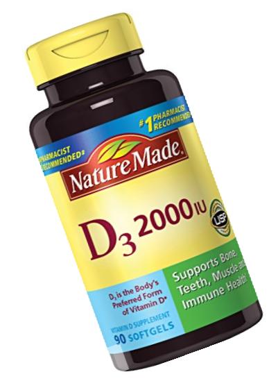 Nature Made Vitamin D 2000 I.U. with D3, Liquid Softgels, 90-Count