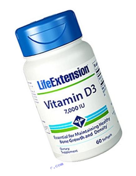 Life Extension Vitamin D3 7,000 IU, 60 softgels