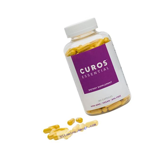 Curos Essential Multivitamin for Women and for Men Daily Vitamins - Best for Energy, Brain, Heart & Eye Health - Natural Vitamins, Minerals, Antioxidants, Organic Extracts -Vegan, Non-GMO-180 Capsules