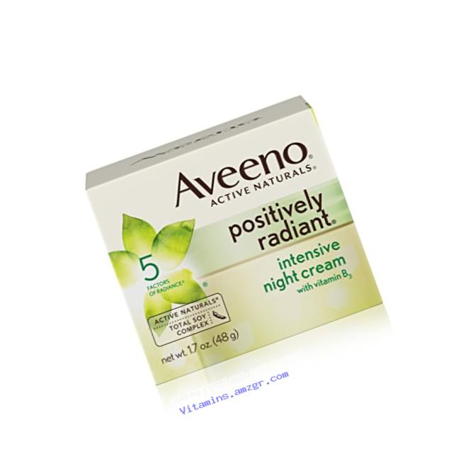 Aveeno Positively Radiant Intensive Night Cream With Vitamin B3, 1.7 Oz