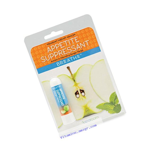SpaRoom Breathe Inhaler with 100% Natural Essential Oils, Appetite Suppressant, 3.4 Ounce