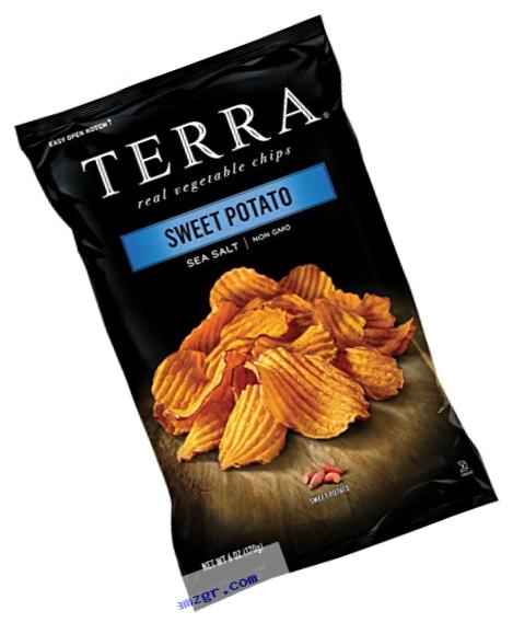 TERRA Sweet Potato Chips, Crinkled with Sea Salt, 6 Ounce (Pack of 12)