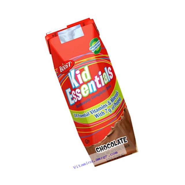 Boost Kid Essentials Nutritionally Complete Drink, Chocolate, 8.25 Fluid Ounce (Pack of 16)