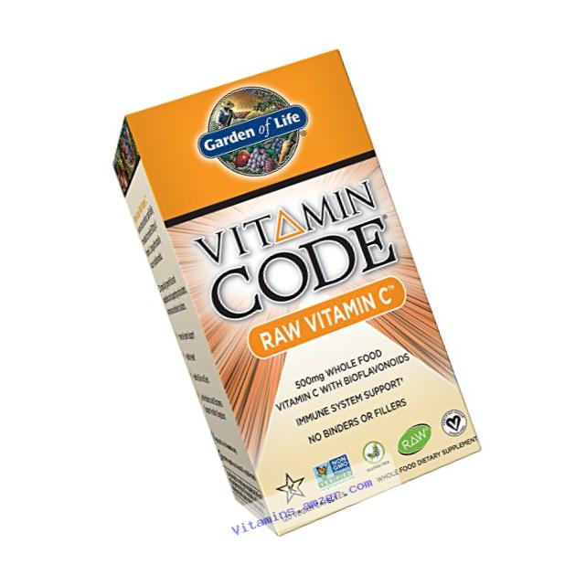 Garden of Life Vitamin C - Vitamin Code Raw C Vitamin Whole Food Supplement, Vegan, 120 Capsules