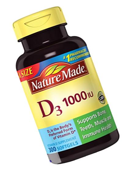 Nature Made Vitamin D3 1000 IU, 300-Count Liquid Softgels