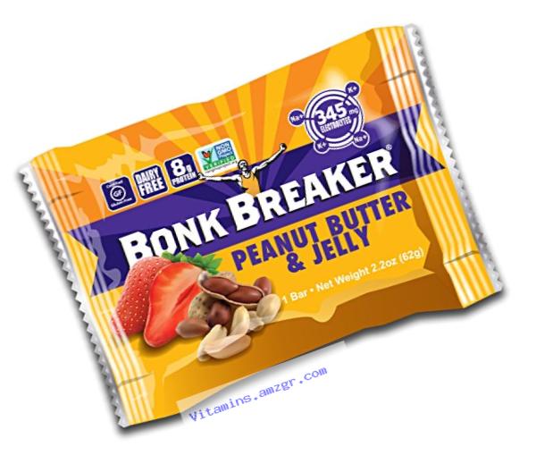 Bonk Breaker Energy Bar, Peanut Butter & Jelly, 2.2 Ounce, 12 Pack