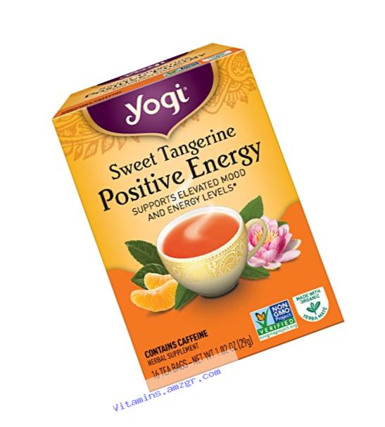 Yogi Tea, Sweet Tangerine Positive Energy, 16 Count (Pack of 6), Packaging May Vary