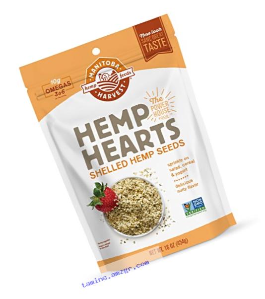 Manitoba Harvest Hemp Hearts Raw Shelled Hemp Seeds, Natural, 1 Pound - Packaging May Vary