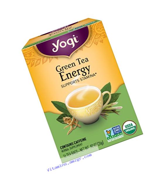 Yogi Tea, Energy Green, 16 Count (Pack of 6), Packaging May Vary