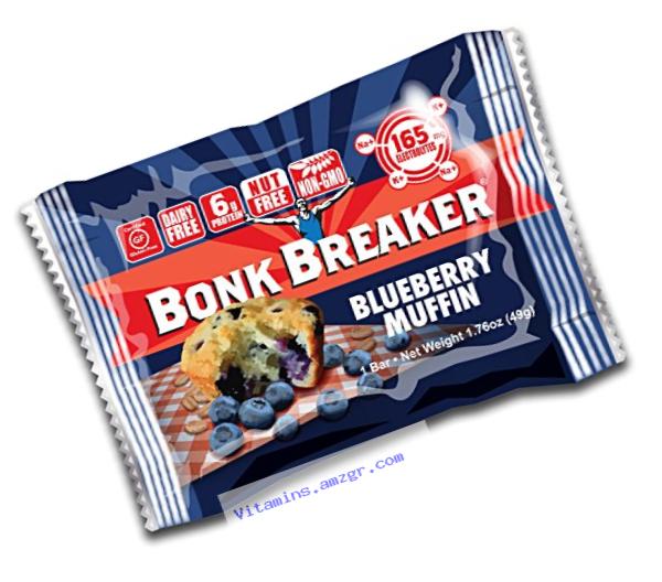 Bonk Breaker Energy Bar, Blueberry Muffin, 1.76 Ounce, 12 Count