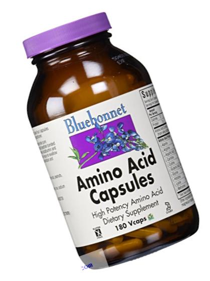 Bluebonnet Amino Acid 750 mg Vitamin Capsules, 180 Count