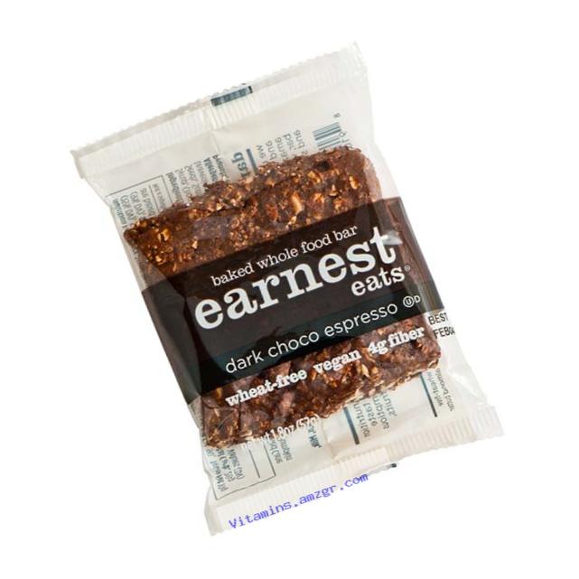 Earnest Eats 100% All-Natural Wheat-Free & Vegan Chewy Baked Energy Bars with Whole Nuts, Fruits, Seeds and Grains - Double Choco Espresso , 1.8 Oz. Bars,(Pack of 12)