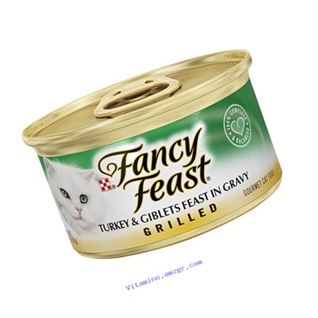 Purina Fancy Feast Grilled Turkey & Giblets Feast in Gravy Cat Food - (24) 3 oz. Pull-top Can