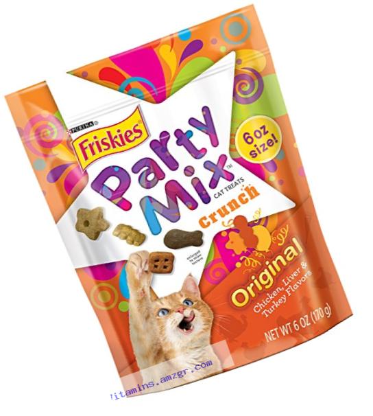 Friskies Party Mix Cat Treats, Original Crunch, 6-Ounce Pouch, Pack of 7