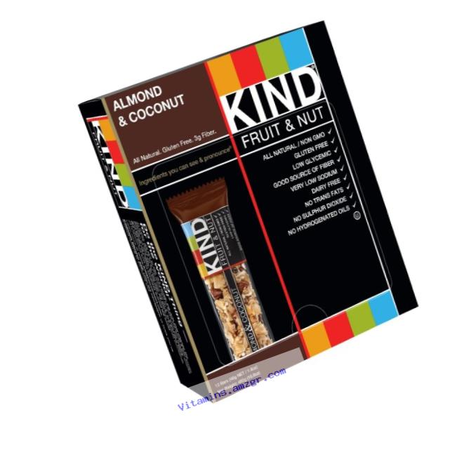 KIND Fruit & Nut, Almond & Coconut, All Natural, 1.4-Ounce Gluten Free Bars,12 count
