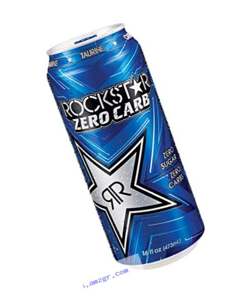 Rockstar Zero Carb Energy Drink, 16-Ounce Cans (Pack of 24)