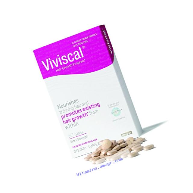 Viviscal Extra Strength Hair Nutrient Tablets, 60-Tablets (Packaging May Vary)